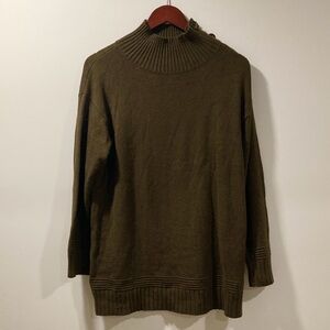 Anthropologie Margarita Tunic Sweater | Green Khaki | Size M